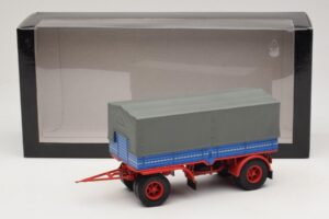 Lastbilssläp Blå Röd Minichamps 1:43 439159092 Metall — bild 6 av 6
