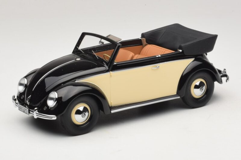 Volkswagen Beetle Cabriolet Svart Creme Minichamps 1:18 107054131 Resin