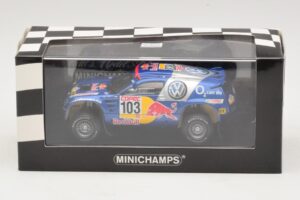 Volkswagen Race Touareg #103 B. Saby / R. Perin Winner Rally Por Las Pampas 2005 Ersättningslåda Minichamps 1:43 436055303-R1 — bild 4 av 4