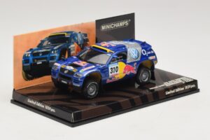 Volkswagen Race Touareg Red Bull #310 J. Kleinschmidt / F. Pons Dakar Rally 2005 Minichamps 1:43 436055310 Metall — bild 2 av 5