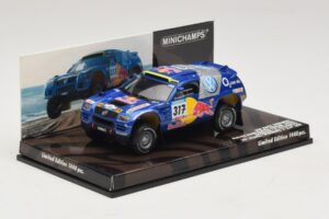 Volkswagen Race Touareg Red Bull #317 Gordon / von Zitzewitz Dakar Rally 2005 Minichamps 1:43 436055317 Metall — bild 2 av 5