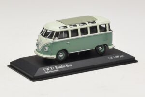 Volkswagen T1 Samba Bus Turkosblå Vit Minichamps 1:43 430052306 Metall — bild 2 av 4
