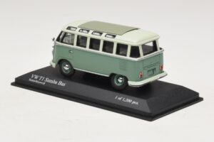 Volkswagen T1 Samba Bus Turkosblå Vit Minichamps 1:43 430052306 Metall — bild 3 av 4