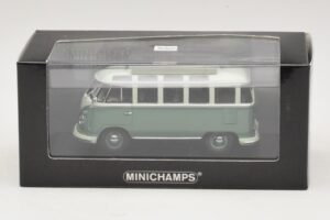 Volkswagen T1 Samba Bus Turkosblå Vit Minichamps 1:43 430052306 Metall — bild 4 av 4