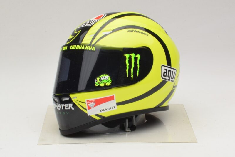 AGV Hjälm V. Rossi MotoGP Valencia Test 2009 Minichamps 1:2 327100066 Metall