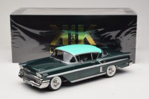 Chevrolet Bel Air Impala Coupe Mörkgrön Metallic & Grön KK-Scale 1:18 KKDC181594 Metall — bild 6 av 6