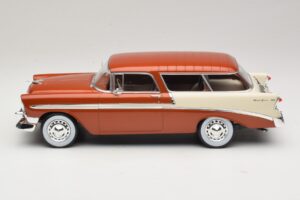 Chevrolet Bel Air Nomad Brun Metallic & Creme KK-Scale 1:18 KKDC181294 Metall — bild 3 av 6