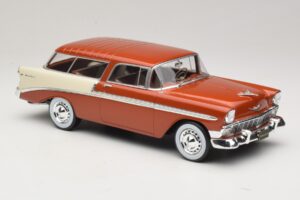 Chevrolet Bel Air Nomad Brun Metallic & Creme KK-Scale 1:18 KKDC181294 Metall — bild 4 av 6
