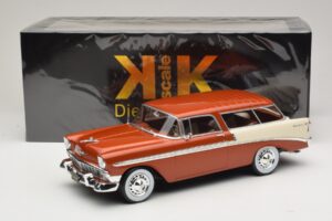 Chevrolet Bel Air Nomad Brun Metallic & Creme KK-Scale 1:18 KKDC181294 Metall — bild 6 av 6