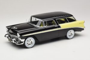 Chevrolet Bel Air Nomad Custom Svart & Ljusgul KK-Scale 1:18 KKDC181293 Metall