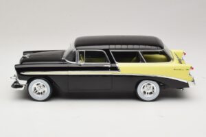 Chevrolet Bel Air Nomad Custom Svart & Ljusgul KK-Scale 1:18 KKDC181293 Metall — bild 3 av 6