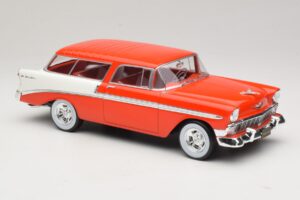 Chevrolet Bel Air Nomad Custom Ljusröd & Vit KK-Scale 1:18 KKDC181291 Metall — bild 4 av 6