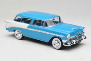Chevrolet Bel Air Nomad Turkos & Vit KK-Scale 1:18 KKDC181292 Metall — bild 4 av 6