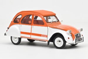 Citroen 2CV Spot Orange & Vit Norev 1:18 181473 Metall — bild 2 av 3