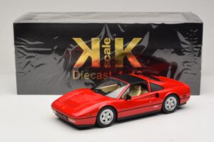 Ferrari 328 GTS US-version Röd Beverly Hills Cop II Med Beige Interiör KK-Scale 1:18 KKDC181701 Metall — bild 7 av 7