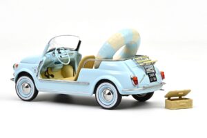 Fiat 500 Jolly Blå Norev 1:18 187793 Metall — bild 2 av 5