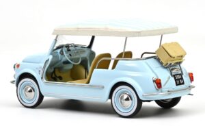 Fiat 500 Jolly Blå Norev 1:18 187793 Metall — bild 3 av 5