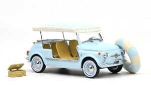 Fiat 500 Jolly Blå Norev 1:18 187793 Metall — bild 4 av 5