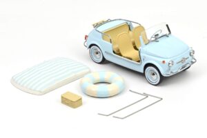 Fiat 500 Jolly Blå Norev 1:18 187793 Metall — bild 5 av 5