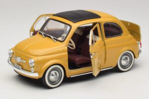 Fiat 500 Gul Solido 1:18 8042 Metall — bild 2 av 8