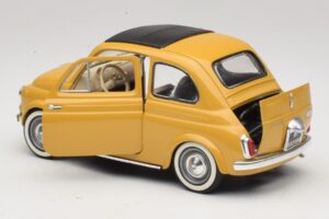 Fiat 500 Gul Solido 1:18 8042 Metall — bild 5 av 8
