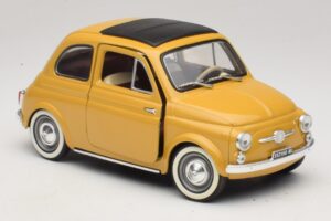 Fiat 500 Gul Solido 1:18 8042 Metall — bild 6 av 8
