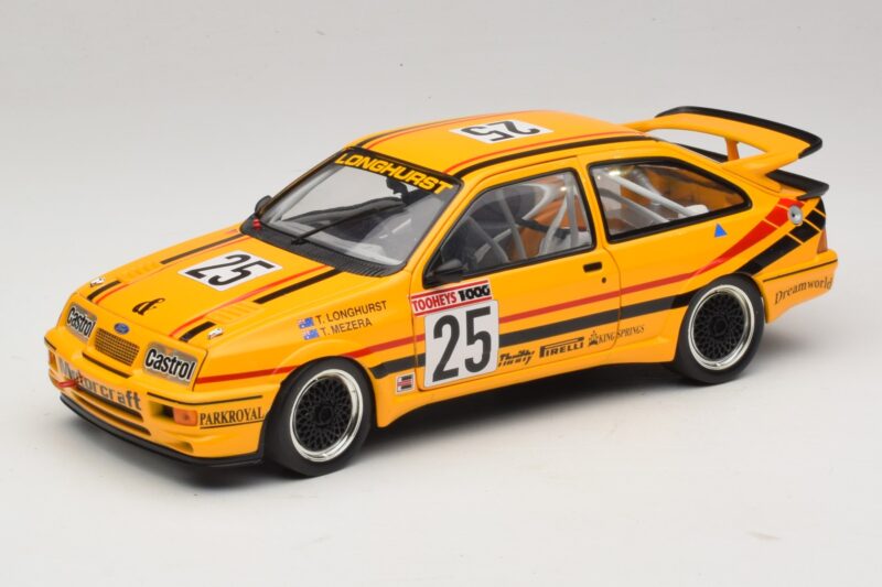Ford Sierra RS500 #25 T. Longhurst / T. Mezera Bathurst 1000 Winner 1988 Ersättningslåda Biante 1:18 103888025-R1 Metall
