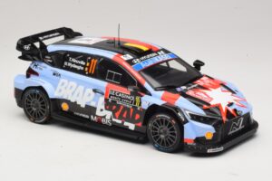 Hyundai i20 N Rally1 #11 T. Neuville / M. Wydaeghe Rally Monte Carlo 2026 IXO 1:18 18RMC270B Metall — bild 4 av 6