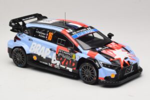 Hyundai i20 N Rally1 #16 A. Fourmaux / A. Coria Rally Monte Carlo 2026 IXO 1:18 18RMC270A Metall — bild 4 av 6