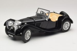 Jaguar SS100 Roadster Svart Bburago 1:18 3006-M3 Metall