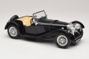 Jaguar SS100 Roadster Svart Bburago 1:18 3006-M3 Metall — bild 4 av 6