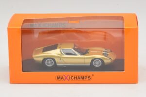 Lamborghini Miura P400 Guld Maxichamps 1:43 940103002 Metall — bild 5 av 5