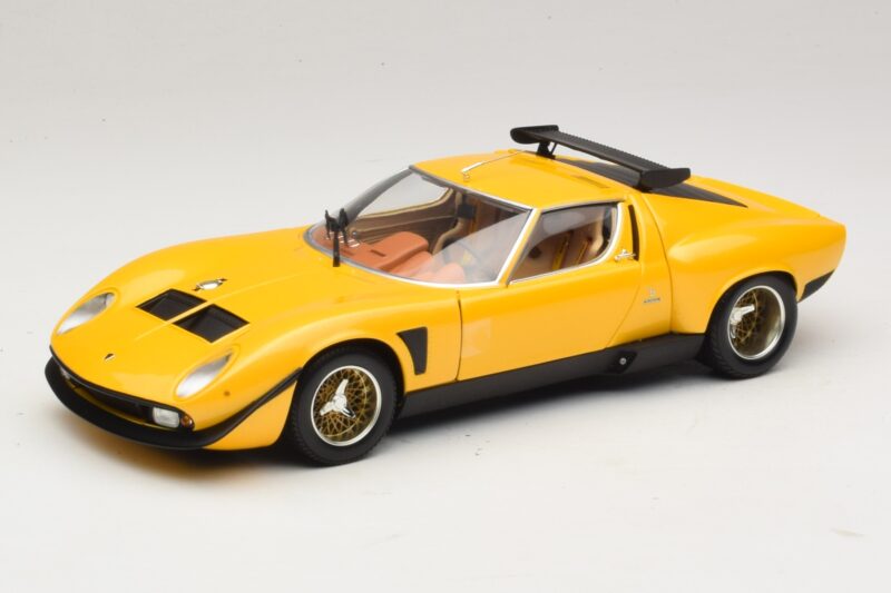 Lamborghini Miura SVR Gul & Svart Kyosho 1:18 08319GY Metall