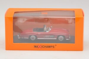 Mercedes 300 SL W198 Roadster Röd Maxichamps 1:43 940039031 Metall — bild 5 av 5