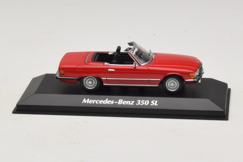 Mercedes 350 SL R107 Röd Maxichamps 1:43 940033432 Metall