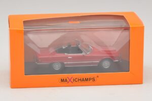Mercedes 350 SL R107 Röd Maxichamps 1:43 940033432 Metall — bild 5 av 5