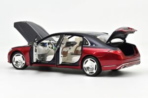 Mercedes Maybach S680 Z223 Nautical Blue & Patagonia Red Norev 1:18 183919 Metall — bild 2 av 2