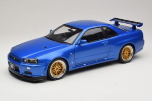 Nissan Skyline GT-R R34 V-Spec II Blå Metallic BBS Fälgar KK-Scale 1:12 KKDC120211-2 Metall