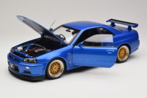 Nissan Skyline GT-R R34 V-Spec II Blå Metallic BBS Fälgar KK-Scale 1:12 KKDC120211-2 Metall — bild 2 av 8