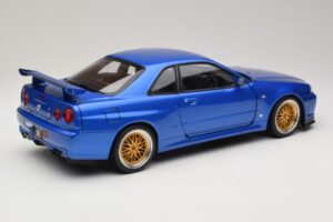 Nissan Skyline GT-R R34 V-Spec II Blå Metallic BBS Fälgar KK-Scale 1:12 KKDC120211-2 Metall — bild 3 av 8