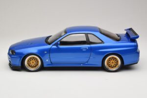 Nissan Skyline GT-R R34 V-Spec II Blå Metallic BBS Fälgar KK-Scale 1:12 KKDC120211-2 Metall — bild 4 av 8