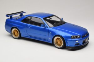 Nissan Skyline GT-R R34 V-Spec II Blå Metallic BBS Fälgar KK-Scale 1:12 KKDC120211-2 Metall — bild 6 av 8
