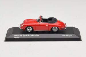 Porsche 356 B Cabriolet Röd Minichamps 1:43 400064331 Metall