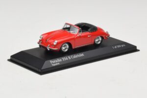 Porsche 356 B Cabriolet Röd Minichamps 1:43 400064331 Metall — bild 2 av 5