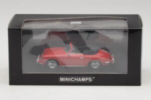 Porsche 356 B Cabriolet Röd Minichamps 1:43 400064331 Metall — bild 5 av 5