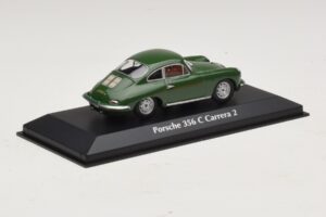 Porsche 356C Carrera 2 Mörkgrön Maxichamps 1:43 940062360 Metall — bild 2 av 5