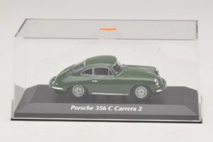 Porsche 356C Carrera 2 Mörkgrön Maxichamps 1:43 940062360 Metall — bild 4 av 5