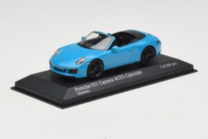 Porsche 911 991.1 Carrera 4 GTS Cabriolet Blå Minichamps 1:43 410067332 Metall — bild 2 av 5