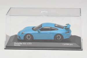 Porsche 911 991.1 GT3 Blå Minichamps 1:43 410066022 Metall — bild 4 av 5