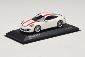 Porsche 911 991.1 R Vit Med Röda Ränder Minichamps 1:43 410066220 Metall — bild 3 av 6